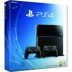 Playstation 4 Grundgerät 500GB + 2.Controller - Schwarz - Konsolen mit 500GB Speicher, inklusive 2 DualShock-Controllern für sofortigen Multiplayer-Spaß.