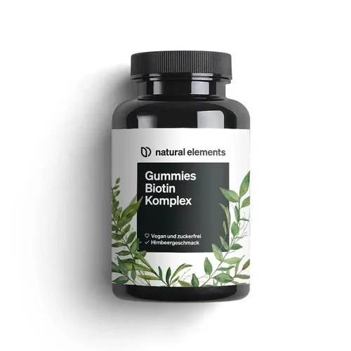 Gummies Biotin Komplex - 120  Gummies_für 2 Monate / Himbeere