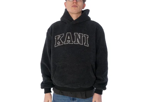 Karl Kani Hoodie Serif Teddy - Stylischer Kapuzenpullover aus Teddy-Material, ideal für trendbewusste Looks und optimalen Komfort.