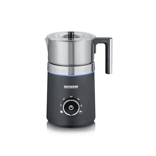 SEVERIN SPUMA 700 Induktions-Milchaufschäumer - Automatische Milchaufschäumer mit Induktionsfunktion, für perfekten Milchschaum ohne Anbrennen. Spülmaschinengeeignet und mit einstellbaren Temperaturen von 45 °C bis 65 °C.