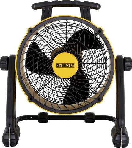 DEWALT Tischventilator 110W - 560mm Gelb - Ventilatoren für frischen Wind am Arbeitsplatz, leise unter 60 dB(A) und vielseitig einsetzbar mit Wandhalterung oder als Standgerät.