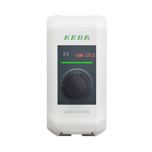 Keba Wallbox P30 c-series Green Edition 22 kW - Wallbox für Elektroautos, CO2-neutrale Green Edition mit 22 kW Ladeleistung, RFID-Funktion und ideal für (halb-)öffentliche Ladevorgänge.