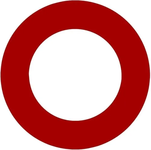 Sobeta Dartscheiben-Umrandungsring, rot, 71cm, runder Wandschutz, hochdichte, selbstheilende Eva-Schaum-Dart-Rückwände, einfach zu installierende Dartmatten für Dartspiele