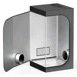 ECKSTEINGROW Growbox Komplettset LED 80x80x160 - Gewächshaus mit 100W dimmbarem Vollspektrum-Licht, ideal für effizientes Pflanzenwachstum in Innenräumen.