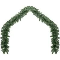 vidaXL Weihnachtsgirlande PVC 10 m - Nussknacker: 10 m lange, wasserdichte Weihnachtsgirlande aus witterungsbeständigem PVC, ideal für Innen- und Außenbereich, schafft eine festliche Atmosphäre mit 900 Zweigen.