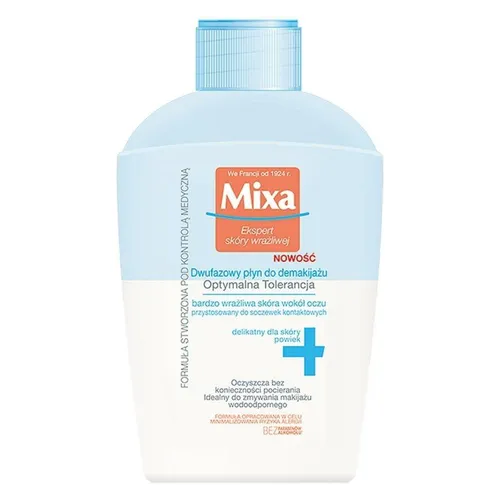 Mixa Optimal Tolerance Augen Make-up Entferner 125 ml - Gesichtsreinigung mit sanfter Formel, entfernt gründlich auch wasserfestes Make-up und ist ideal für empfindliche Augenpartien ohne Irritationen.