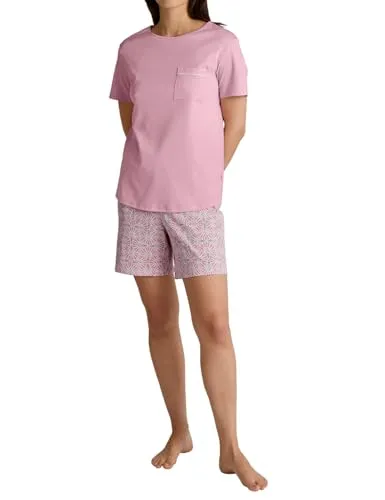 CALIDA Sweet Dreams Kurz-Pyjama Damen - Schlafanzüge für Damen, aus 100% Baumwolle für hohen Tragekomfort und natürliche Temperaturregulierung, ideal für süße Träume.