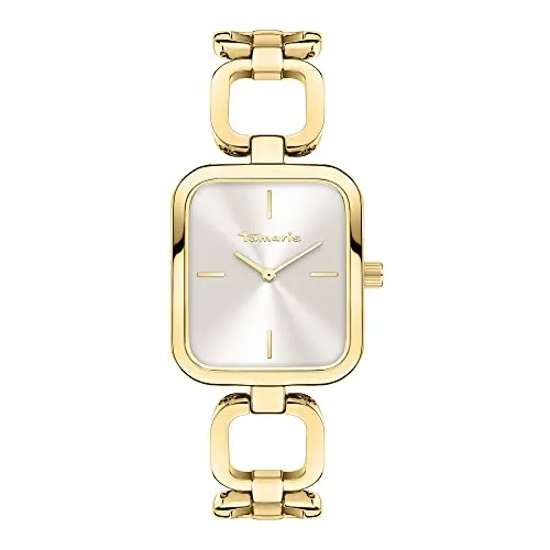 Tamaris Quarzuhr in Gold - Damenuhren mit elegantem IP-gold beschichtetem Gehäuse und stilvollem Metallarmband, perfekt für jeden Anlass.