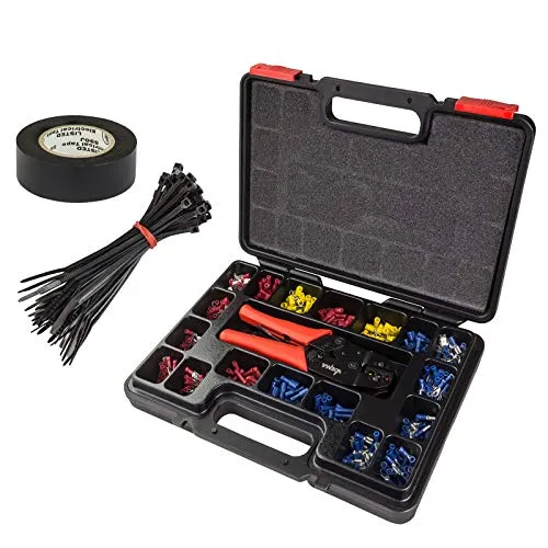 DEMA Crimpzangen-Set 552 tlg - Umfangreiches Crimpzangen-Set mit 552 Teilen für präzises Crimpen von Aderendhülsen und Kabelschuhen, ideal für Profis und Heimwerker.