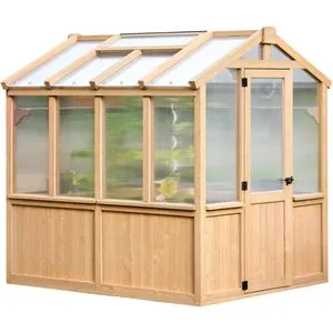 Westmann Zedernholz-Gewächshaus Paul, Natur - Garten-Zubehör: Hochwertiges Gewächshaus aus FSC®-zertifiziertem Zedernholz mit natürlichem Schädlingsschutz und automatischem Lüftungssystem für optimales Pflanzenwachstum.