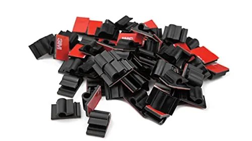 Stück verstellbare Kabelhalter selbstklebend 13x21mm Auto Schreibtisch Kabelklemme Set Kabelbefestigung Kabelclip Kabel binden Kabelschellen Kabelführung Büro Kabel Organizer Kabelführung Schwarz 10