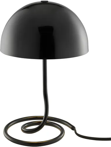 OTTO HOME Tischleuchte "Charlett Pilz Lampe", schwarz, Ø 20cm H: 31cm - Die Charlett Tischleuchte vereint modernes Design mit einem einzigartigen Spiralfuß aus Metall. Perfekt für jeden Raum, sorgt sie für stilvolle Akzente und angenehme Beleuchtung. Wähle dein Leuchtmittel und gestalte die Lichtstimmung individuell!