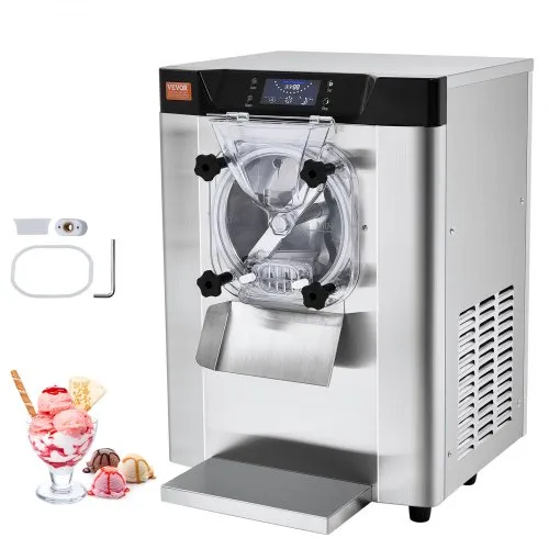 VEVOR Kommerzielle Eiscreme-Maschine 12 L/h - Eismaschine für die Arbeitsplatte, produziert in nur 20 Minuten glattes, hartes Eis und hat eine Kapazität von 12 L/h – ideal für Eisdielen und Cafés.