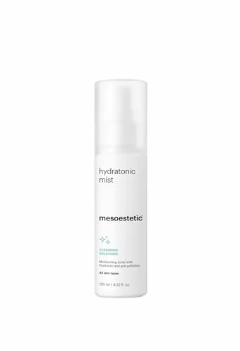 Hydratonic Mist New by Mesoestetic - Feuchtigkeitsspendendes Reinigungswasser für eine erfrischte Haut. Enthält beruhigendes Rosenwasser und pflegendes Panthenol für ein angenehmes Hautgefühl. Ideal für die tägliche Anwendung.