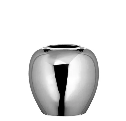 Fink Dekovase LOSONE - Elegante Tischvase aus vernickeltem Eisen, H.20cm x D.20cm - Dekovasen für stilvolle Akzente, aus hochwertigem vernickeltem Eisen, ideal für moderne Wohnräume.