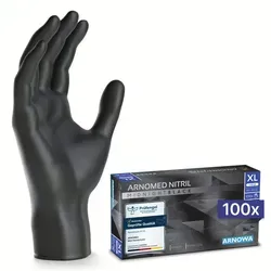 ARNOMED CLASSIC NITRIL MIDNIGHT BLACK Nitrilhandschuhe schwarz puderfrei 10/XL