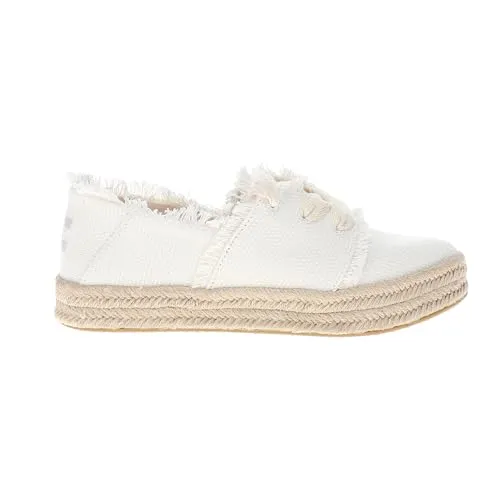 TOMS Damen Espadrilles - Carolina LACE UP in Weiß, Größe 38.5 EU - Espadrilles für Damen, bequeme Lace-Up-Sandalen aus nachhaltigen Materialien, perfekt für den Sommer und lässige Outfits.