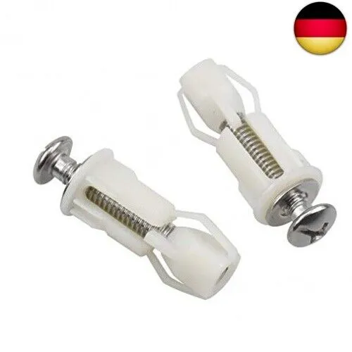 Kissral 2 Stücke Expansionsschraube für WC Sitz Befestigung Schrauben Dübel Set für Toilettensitz Toilettendeckel Ersatzteile WC Befestigungsset Toilettendeckel Befestigung