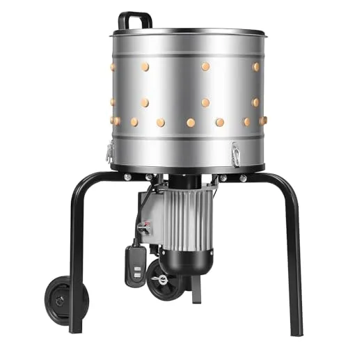 VEVOR Geflügelrupfmaschine 400mm - Effiziente Rupfmaschine mit 114 Gummifingern, ideal für den professionellen Einsatz. Hohe Verarbeitungskapazität und kompakte Bauweise für einfache Handhabung.