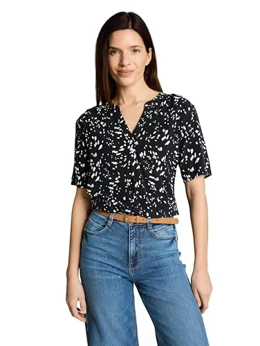 TOM TAILOR Damen 1049796 Bluse, Navy Dot, Größe 34 - Stylische kurzärmlige Bluse von Tom Tailor für Damen. Sie bietet eine optimale Passform und hohen Tragekomfort für den Alltag.
