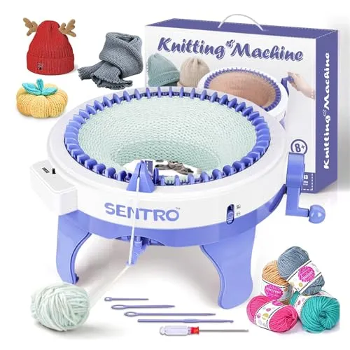 SENTRO 48-Nadel-Strickmaschine – Vielseitige Rundstrickmaschine für kreative Projekte - Entdecken Sie die SENTRO 48-Nadel-Strickmaschine für kreative Strick- und Häkelprojekte. Ideal für Anfänger und Experten, um schnell modische Accessoires zu erstellen. Perfekt für die ganze Familie!
