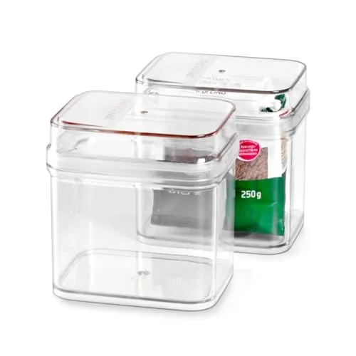 Betty Bossi - Vorratsdose Klick, Mini - 2 Stk. (25076) Spülmaschinengeeignet transparent luftdicht Kunststoff Aufbewahrung Dose mit Deckel