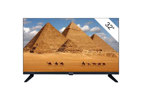 TORNADO 32ES4301X HD Smart TV 32" mit Hama Wandhalterung - 32 Zoll LED Fernseher mit 1080p FHD, Smart TV-Funktionen und Bluetooth. Perfekt für Streaming und platzsparende Wandmontage.