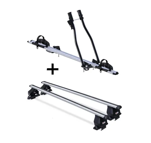 VDP Dachträger Set für Opel Zafira Tourer (Kombi) ab 2011 - Dachgepäckträger Set mit Fahrradträger SAGITTAR, ideal für den sicheren Transport von Fahrrädern bis 15 kg. Hochwertiges Aluminium für lange Haltbarkeit und einfache Montage.