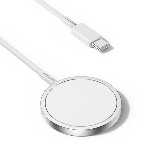Apple MagSafe Ladegerät (MHXH3ZM A) - Qi-Ladegerät für iPhone 12 und neuer, magnetisches Andocken für schnelles Laden bis zu 15 W