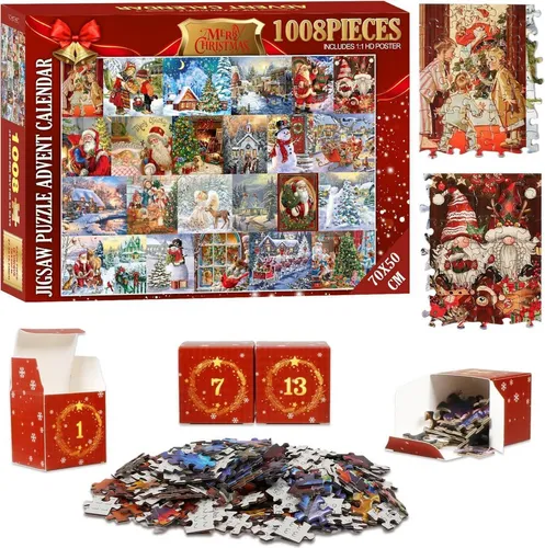 Puzzle Adventskalender 2024 Erwachsene Weihnachten Frauen Männer