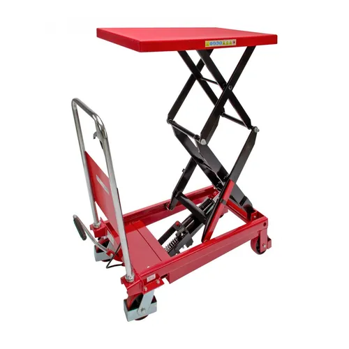 DEMA Hydraulischer Hubtischwagen TFD – 350 kg Tragkraft - Gartentische – Robuster Hubtischwagen mit stufenloser Hubhöhe von 380 bis 1330 mm, ideal für Werkstatt und Lager.