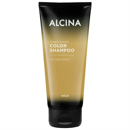 Alcina Color-Shampoo Gold 200 ml - Shampoo für farbgeschütztes und glänzendes Haar, ideal für goldene Nuancen. Pflegt sanft und bringt die Haarfarbe zum Strahlen.