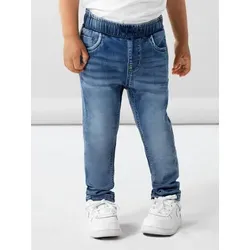 NAME IT Jungen NMMRYAN Slim SWE Jeans 2472-TH NOOS - Jungen-Jeanshose in Medium Blue Denim mit Kordelzug am Taillenbund für optimalen Tragekomfort und seitlichen Taschen für praktische Aufbewahrung.