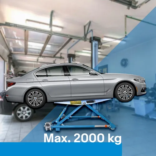 Kipphebebühne Mobile Werkstatt Wagenheber Kurzhub PKW Lift bis 2000 kg 2T BITUXX