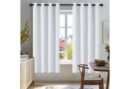 Deconovo Verdunkelungsvorhang 2er Set - Fertiggardinen mit 100% Polyester, bieten optimale Lichtundurchlässigkeit und Wärmeisolierung für ein angenehmes Raumklima in Schlafzimmer und Wohnzimmer.