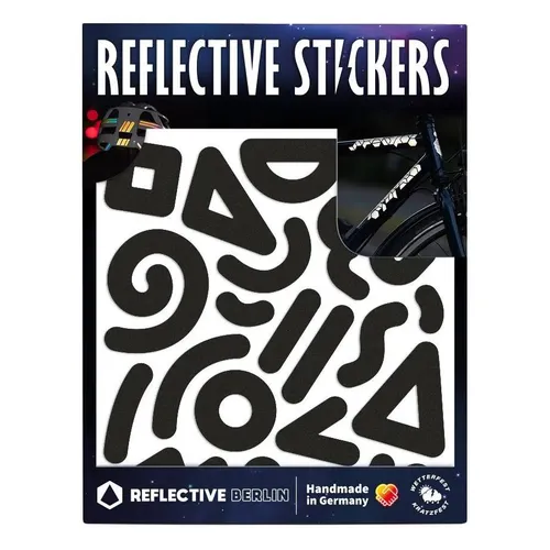 Reflective Berlin Reflexaufkleber Shapes Doodle Schwarz (65481629)