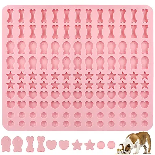 Backmatte für Hundekekse – Silikon Backform mit 5 Formen, BPA-frei - Die vielseitige Silikon Backmatte für Hundekekse bietet 5 verschiedene Formen und 130 Gitter, ideal für die kreative Zubereitung gesunder Leckerlis. Hergestellt aus BPA-freiem, lebensmittelechtem Silikon, ist sie einfach zu reinigen und nachhaltig.