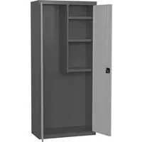 PROREGAL Putzmittelschrank AMEGO 180 x 80 x 40 cm – Abschließbarer Metallschrank - Robuster Putzschrank mit abschließbarem Schloss, ideal für die sichere Aufbewahrung. Mit kratzfester Oberfläche und einfacher Montage bietet der AMEGO Schrank eine langlebige Lösung für Ihren Haushalt.