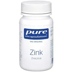 Pure Encapsulations Zink Zinkcitrat Kapseln - Arzneimittel zur Unterstützung des Immunsystems und Erhaltung gesunder Haut, Haare und Nägel. Hochwertiges Zinkcitrat für optimale Resorption und Mikronährstoffversorgung.
