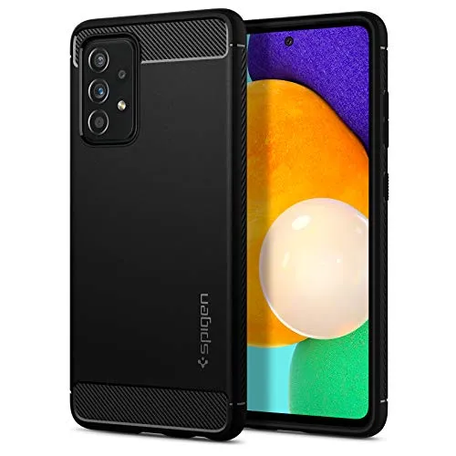 Spigen Rugged Armor Hülle Kompatibel mit Samsung Galaxy A52 5G und Samsung Galaxy A52s 5G -Schwarz