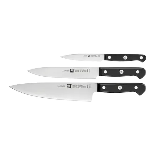 Zwilling Messerset Gourmet 36130-003 - 3-teiliges Set aus Spezialstahl, rostfrei und perfekt ausbalanciert für ermüdungsfreies Arbeiten