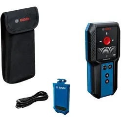 Bosch Ortungsgerät GMS 120-27 Pro - Mess-, Ortungs- & Prüfgeräte mit bis zu 120mm Ortungstiefe für Metall, Holz und Stromleitungen. Inklusive Akku, USB-C-Kabel und Schutztasche für flexibles Arbeiten.