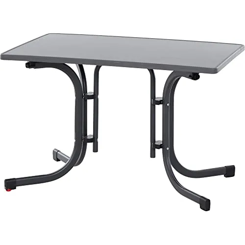 Siena Garden Klapptisch Paco - Rechteckig Anthrazit Matt 70 cm x 111 cm, klappbar und ausziehbar für Gartenpartys und gemütliche Grillabende