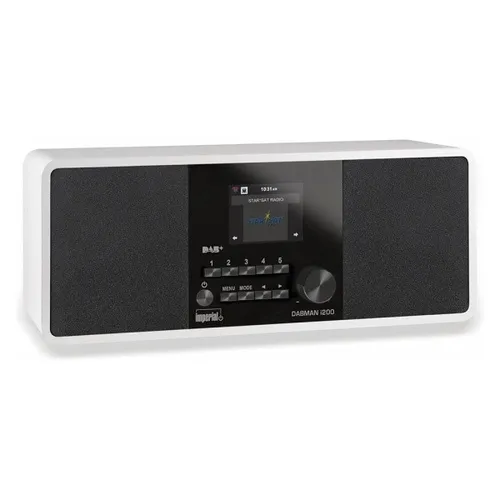 Imperial Radio DABMAN i200 DAB+ Internet Stereo Radio - DAB+ und Internetradio in einem, mit WLAN und USB-Anschluss. Genießen Sie kabelloses Streaming, ein dimmbares Farb-Display und eine praktische Fernbedienung. Ideal für Musikliebhaber!
