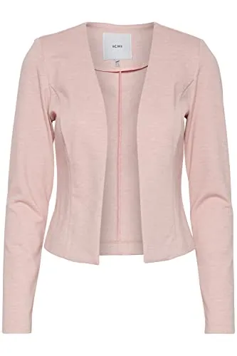 ICHI IHKATE SHORT BL Damen Blazer - Kurzblazer mit Stretch in Rose Smoke Melange - Blazer für Damen, vielseitig kombinierbar und aus nachhaltigen Materialien, ideal für Büro oder Freizeit.