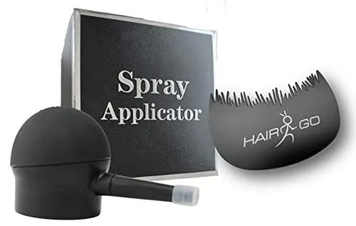 HAIR GO Applikator + Hairline Optimizer Haaransatzkamm für Streuhaar & Schütthaar, für Natürlichen Haaransatz bei Anwendung von Fibers Haarverdichter