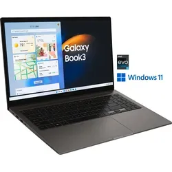 Samsung Galaxy Book 3 Notebook 15,6 Zoll i5 13. Gen - Laptops mit Intel Core i5 der 13. Generation, 8 GB RAM und 256 GB SSD für hohe Produktivität und Mobilität. Genießen Sie bis zu 13 Stunden Akkulaufzeit und ein brillantes Full HD Display.