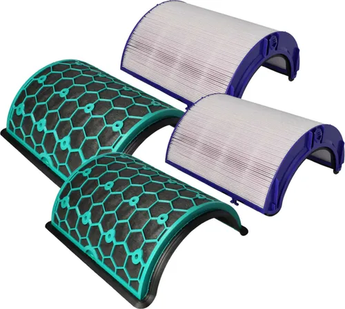 vhbw 2-teiliges Filter-Set kompatibel mit Dyson Purifier Humidify+Cool PH05 Luftreiniger - HEPA-Filter, Aktivkohlefilter