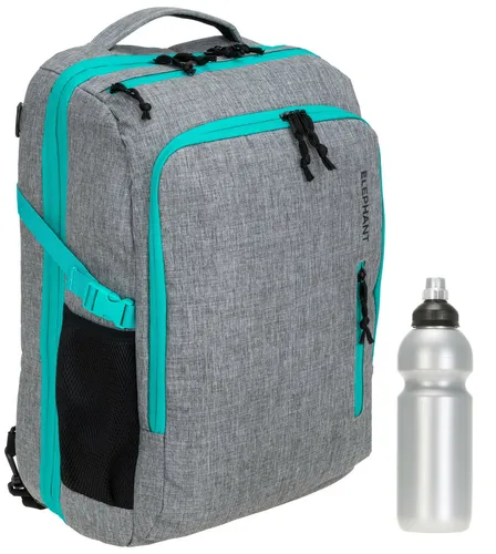 Elephant Fly 12900 Damen Rucksack - Bordgepäck Rucksack für Reisen und Freizeit, leicht und mit zahlreichen Fächern für optimale Organisation, inkl. Trinkflasche und Anti-Diebstahl-Fach.