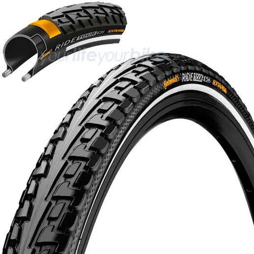 Continental Ride Tour 28 x 1.75 Fahrradreifen - Robuster 28 x 1.75 Reifen für Trekking und Touren, bietet hervorragenden Grip und Pannenschutz für sicheres Fahren auf verschiedenen Untergründen.